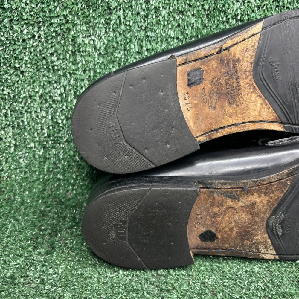 G.H. Bass Weejuns Kiltie Leather Classic Loafers Black Mens Shoes‎ Size 10.5 D